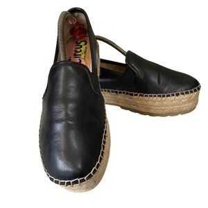 Circus by Sam Edelman Black Espadrille Platform Slip-Ons